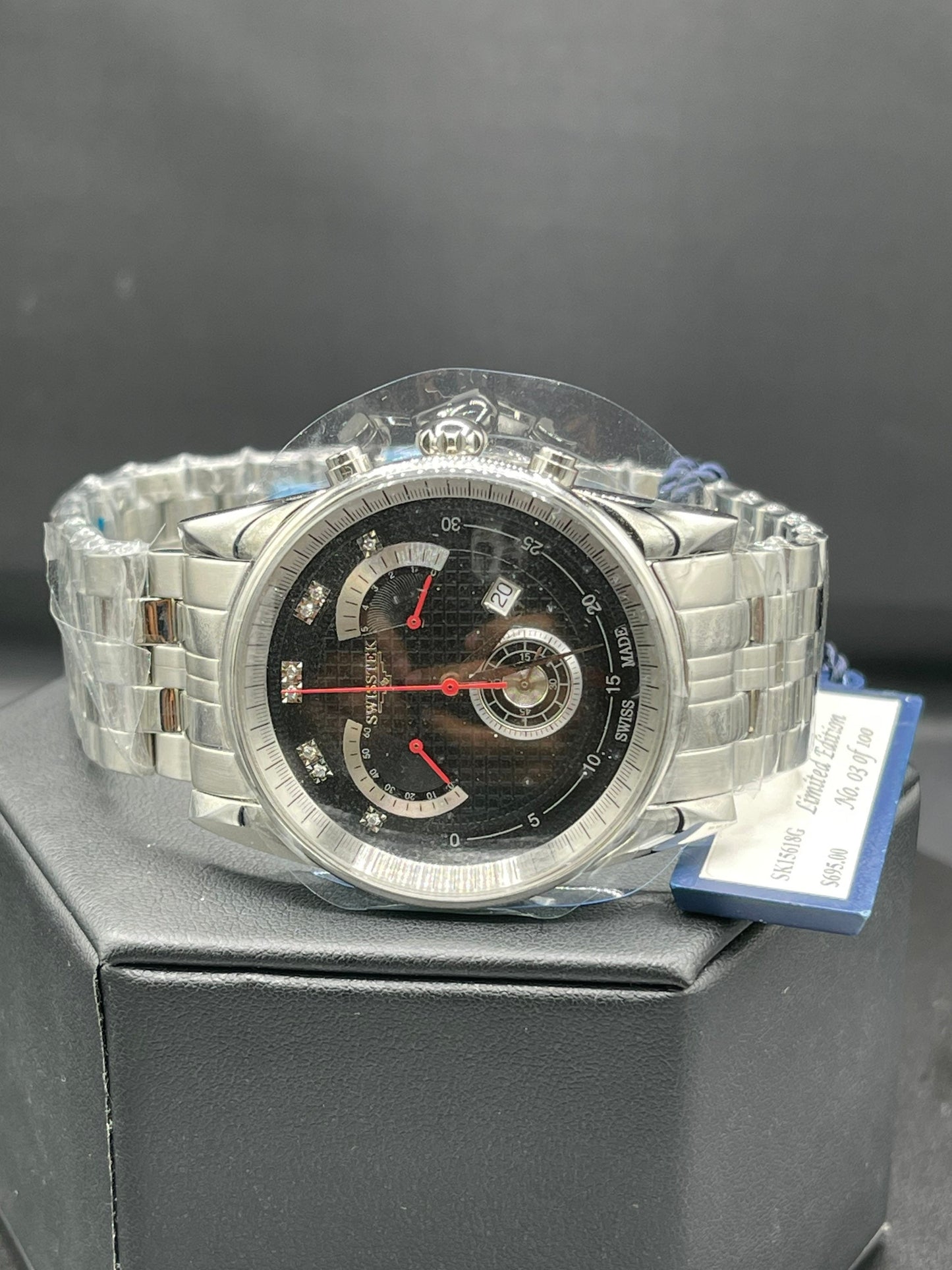 Mens Swisstek Diamond Automatic Watch