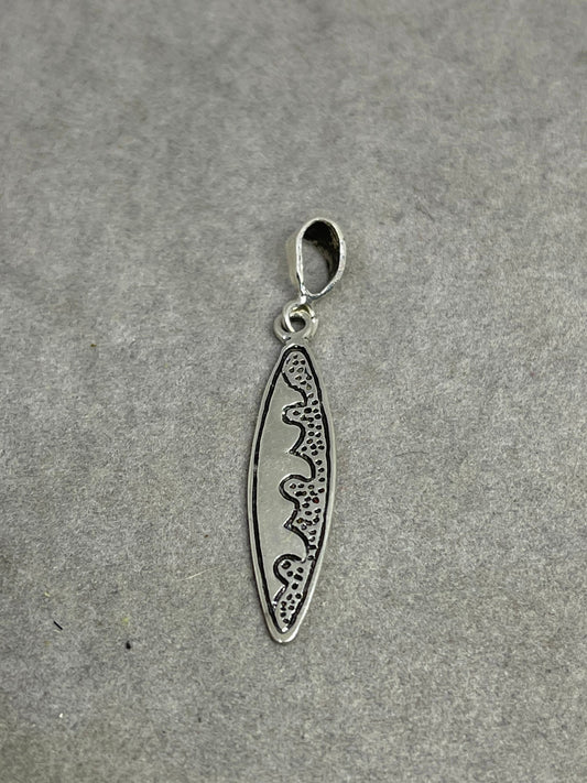 Surfboard Sterling Silver Pendant