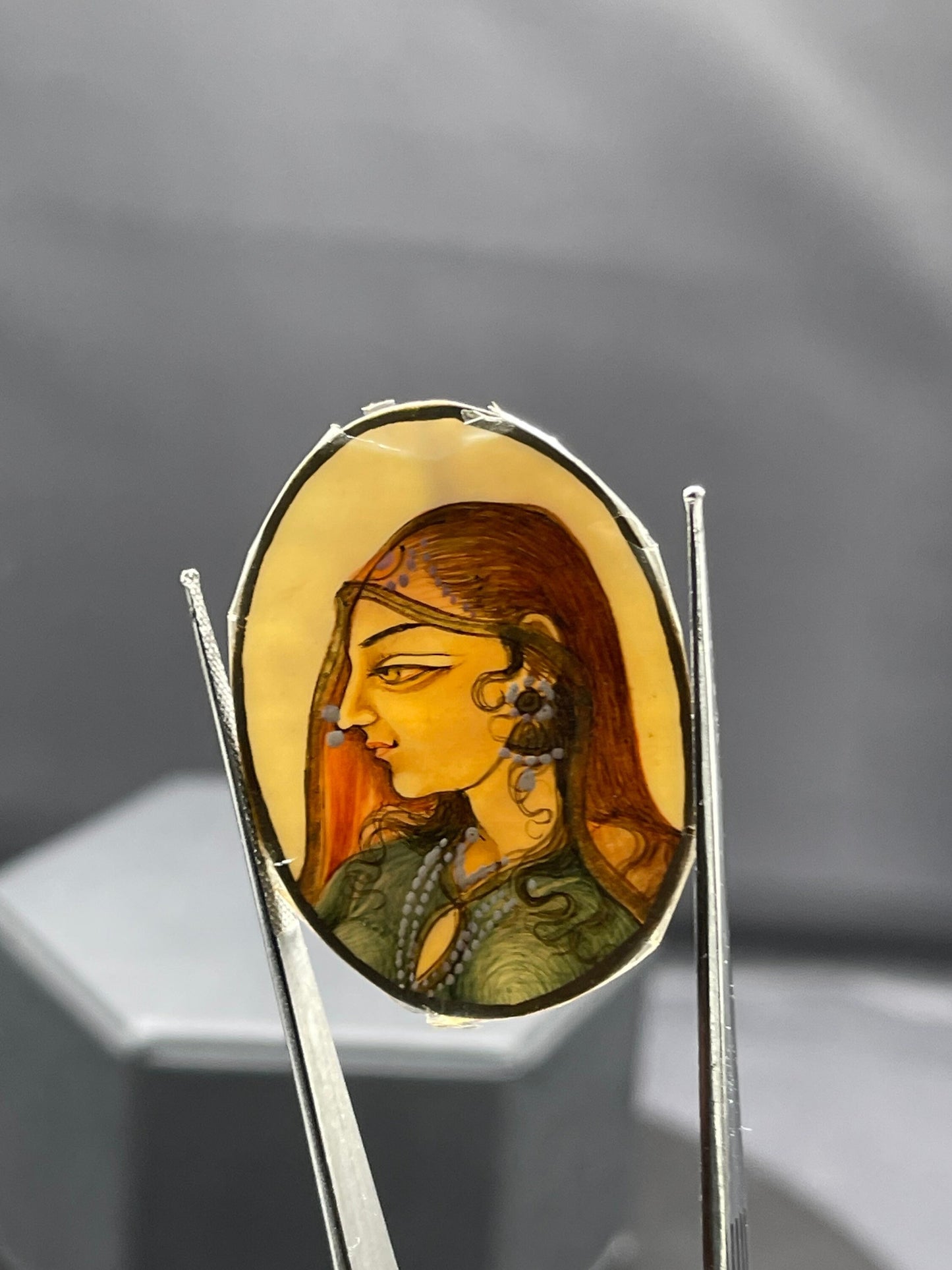 Erotic Indian Miniature Ivory Art Painting