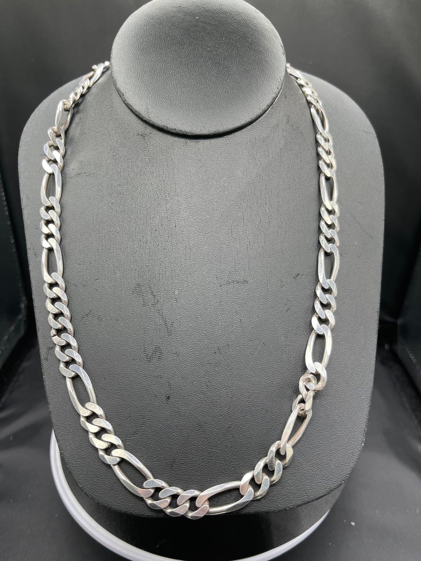 Italian Figaro Sterling Silver Chain (24 Inches)