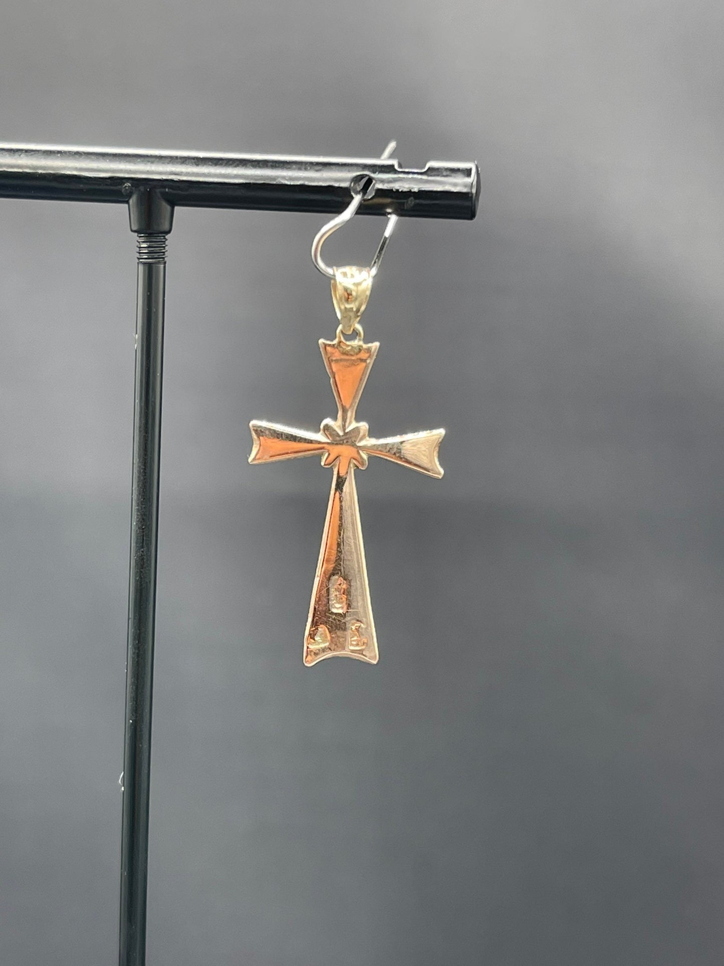 Solid 14k Rose Gold Cross Pendant