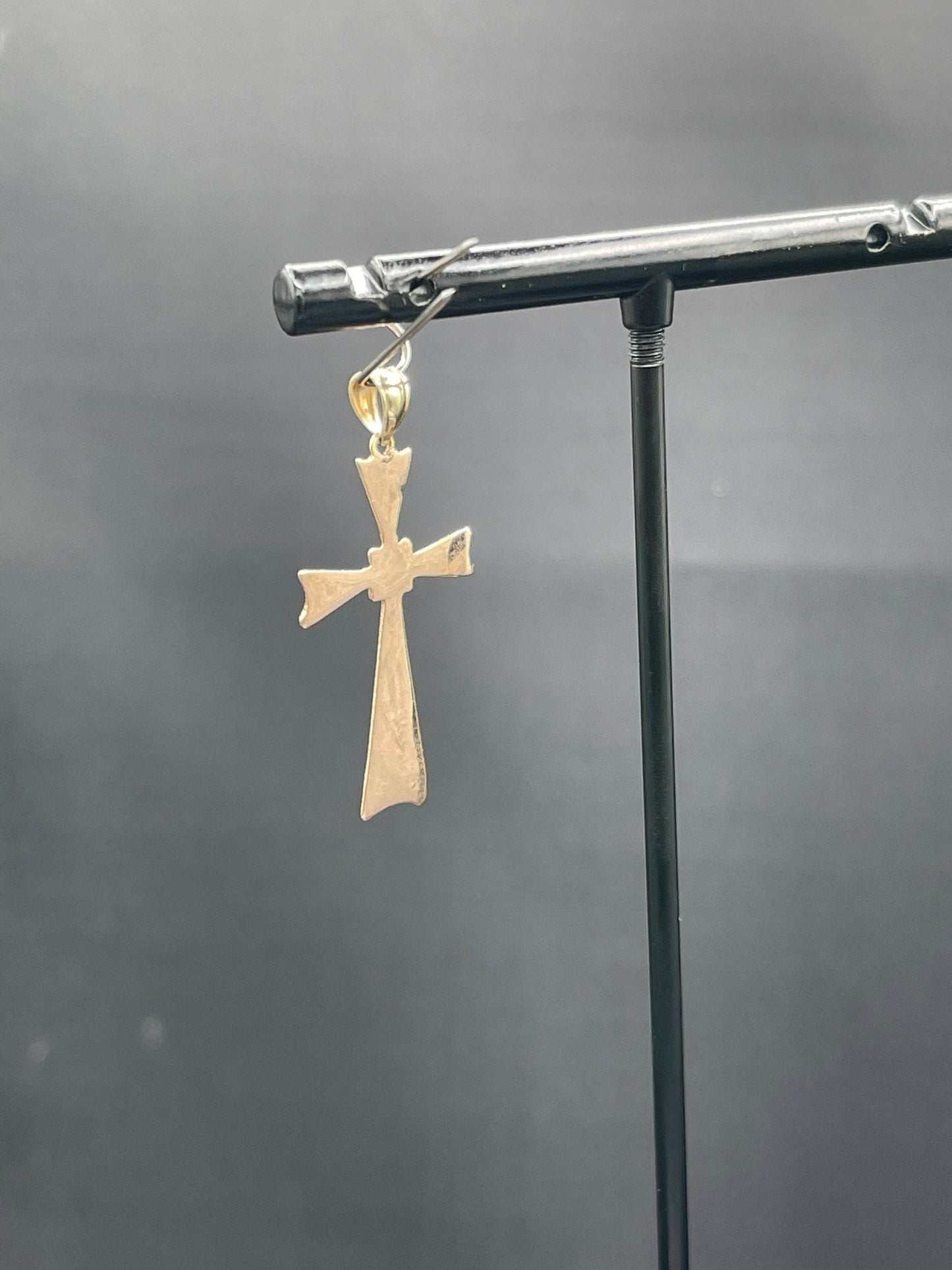 Solid 14k Rose Gold Cross Pendant